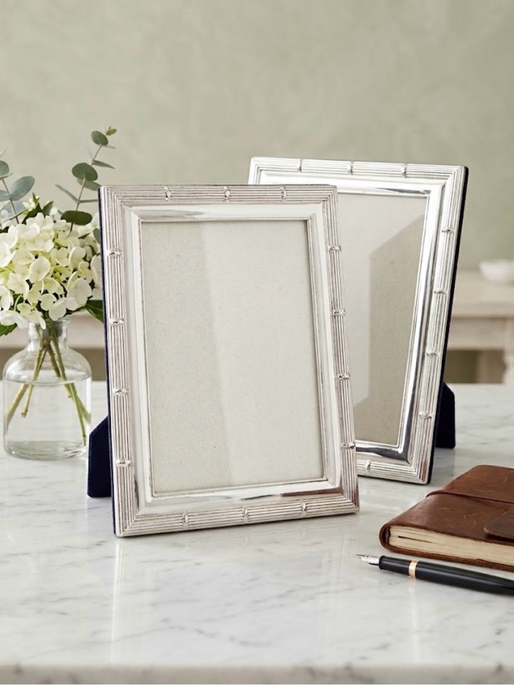 Like New Unbranded Silver Bamboo Style 5x7 Picture Frame